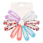 Pastel Floral Snap Hair Clips - 12 Pack,