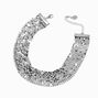 Silver-tone Chainmail Mesh Choker Necklace,