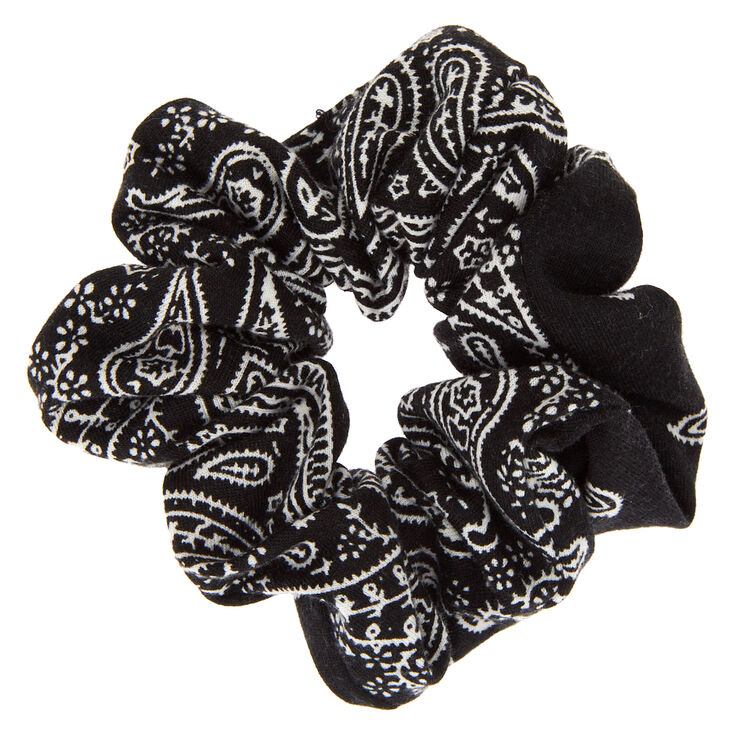 Bandana Hair Scrunchie - Black,