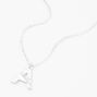 Silver Ridge Initial Pendant Necklace - A,