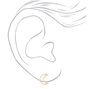 Gold Moon Star Stud Earrings - 6 Pack,