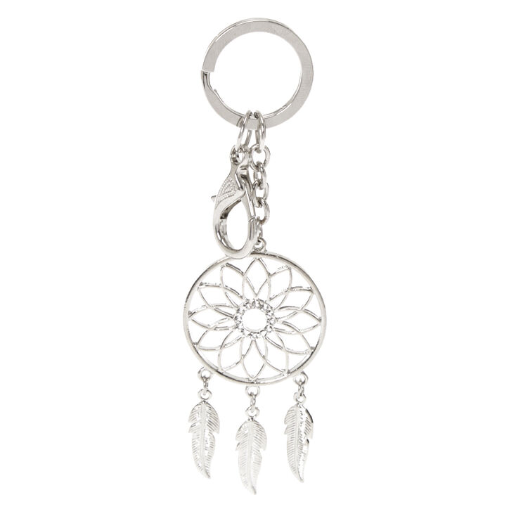 Silver-Tone Dream Catcher Keychain,
