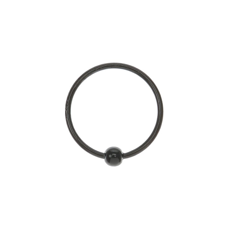 Black Hoop Nose Ring,