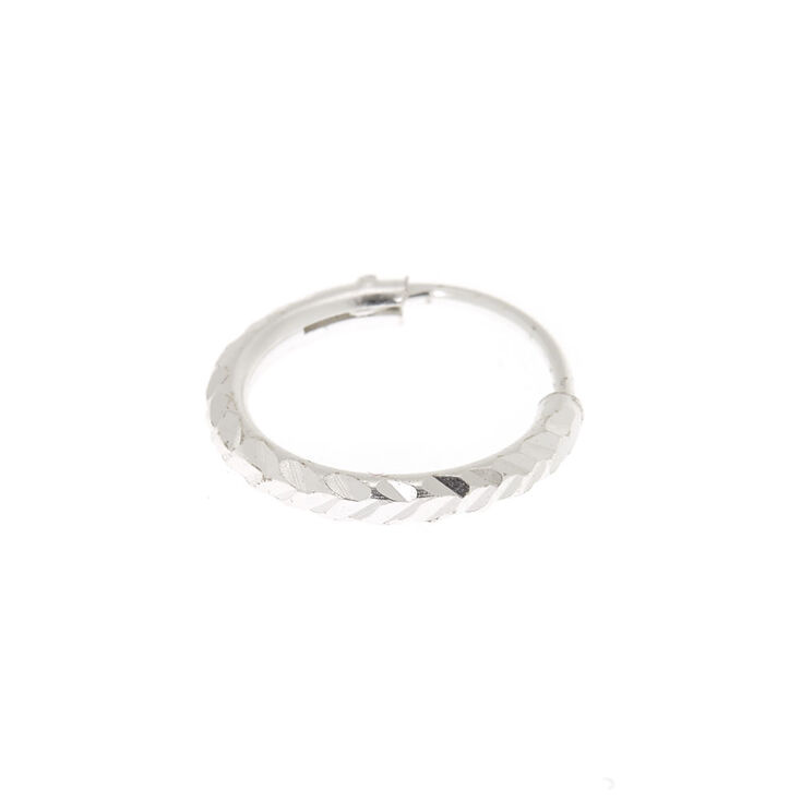 Sterling Silver 22G Lazer Cut Cartilage Hoop Earring,