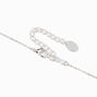 Silver Cursive Lowercase Initial Pendant Necklace - J,