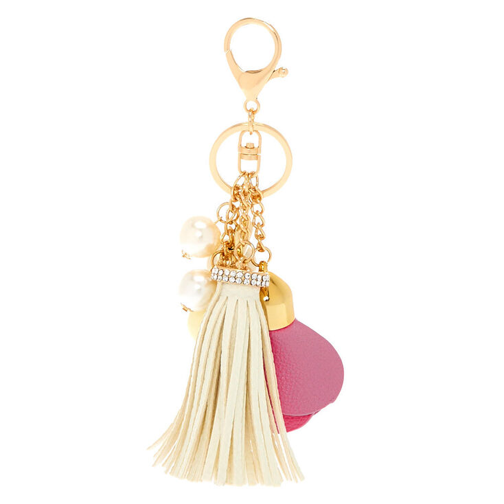 Pink Flower Bauble Keychain,