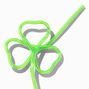 St. Patrick&#39;s Day Shamrock Drinking Straws - 3 Pack,