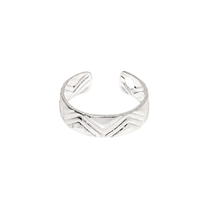 Silver Textured Ear Cuff,