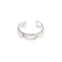 Silver Textured Ear Cuff,