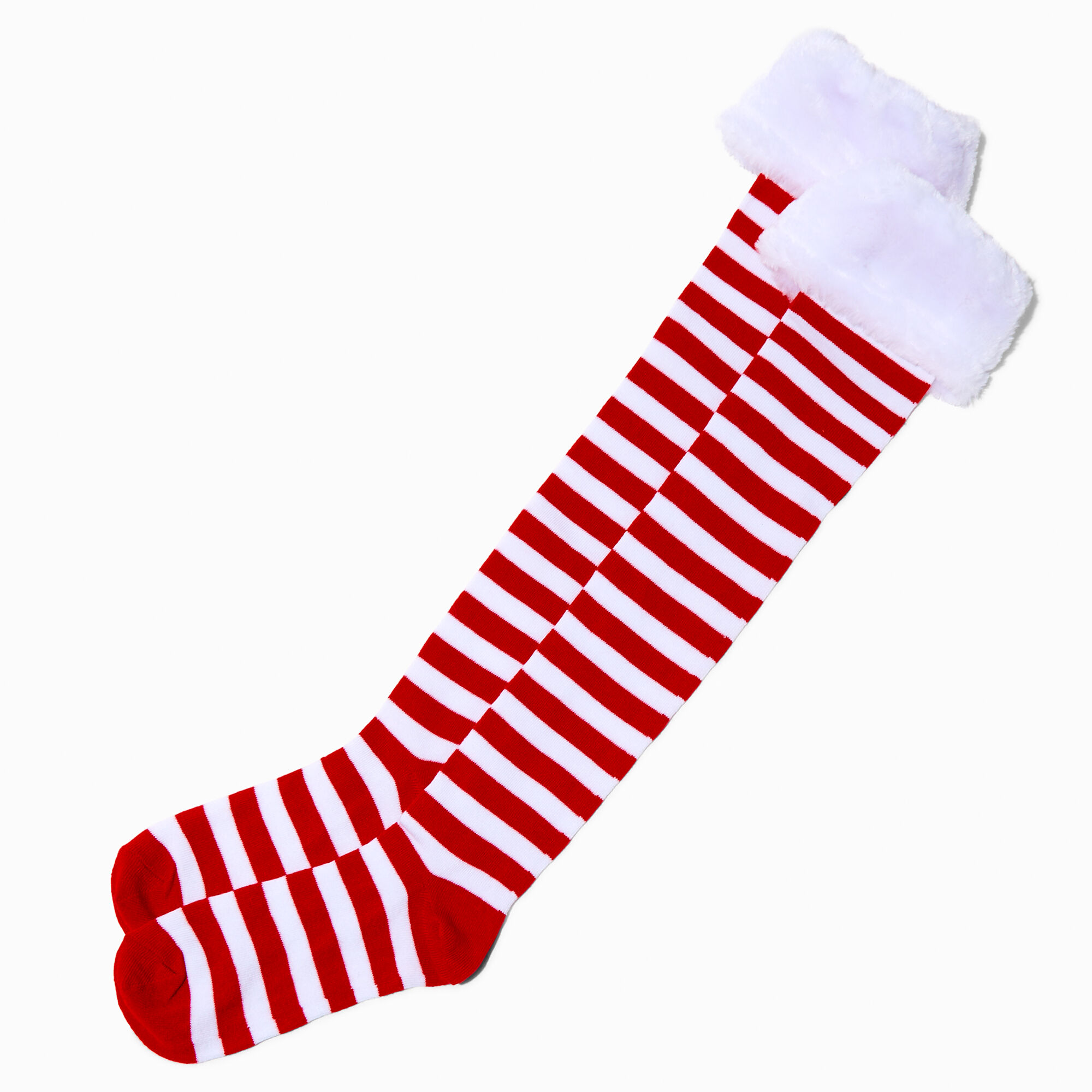 Red over the knee socks sale