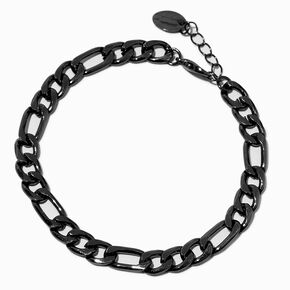 Hematite 5MM Figaro Chain Bracelet,