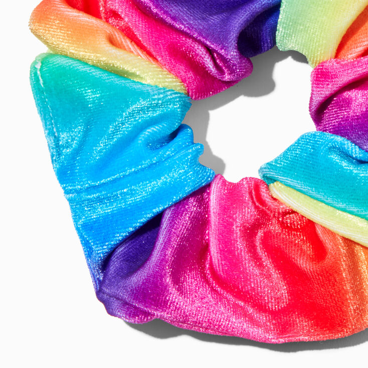 Rainbow Tie Dye Velvet Hair Scrunchie,