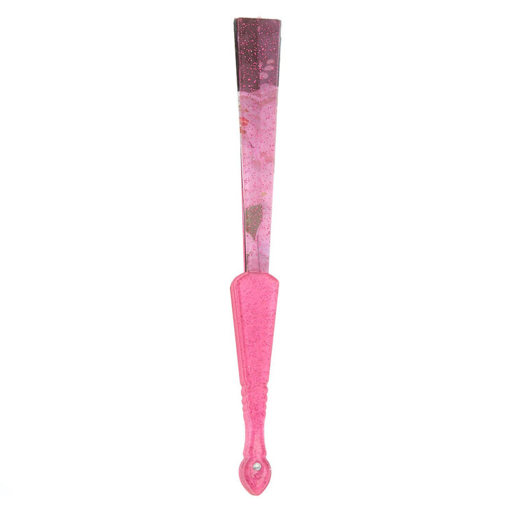 Floral Folding Fan - Black,