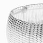 Silver-tone Textured Extended Length Stretch Bracelet,
