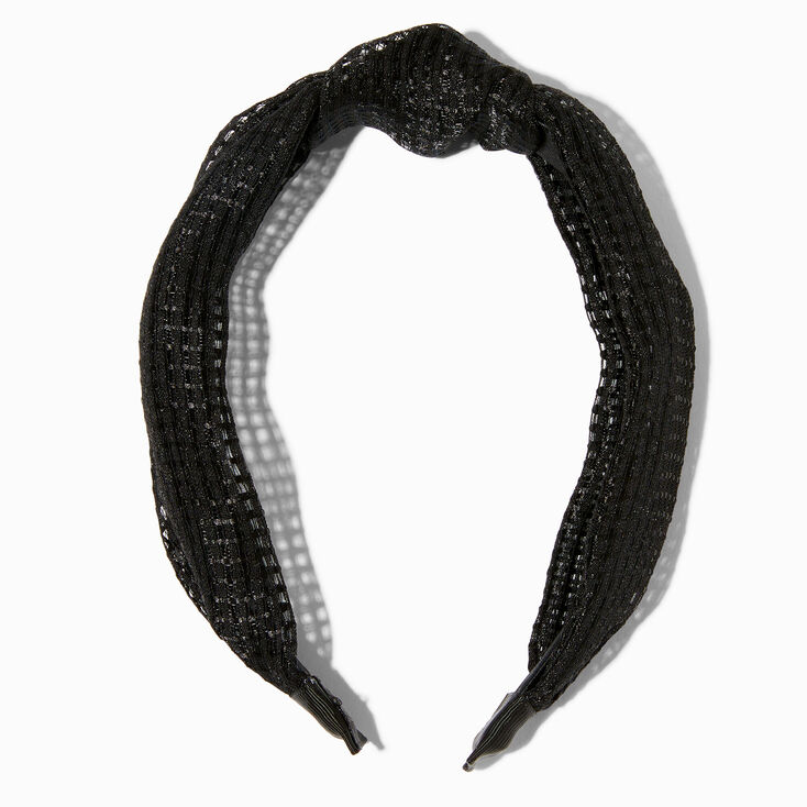 Classic Black Woven Knotted Headband,