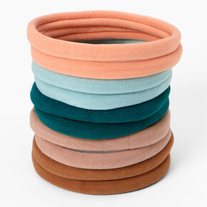 Neutral Rolled Hair Ties - 10 Pack,