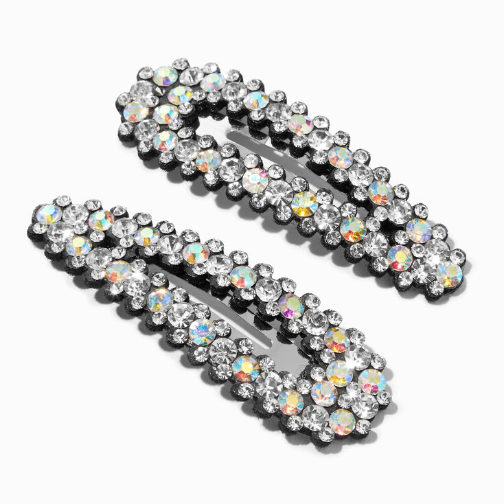 Crystal Hair Snap Clips - 2 Pack,