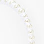 Fabric Wrapped Pearl Headband - White,