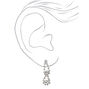 Silver Rhinestone Looped Jewelry Set - 2 Pack,