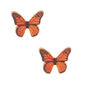 18kt Gold Plated Monarch Butterfly Stud Earrings,