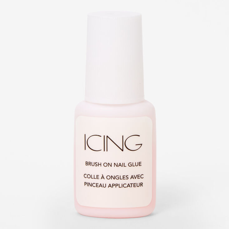 Pink Brush On Faux Nail Glue,