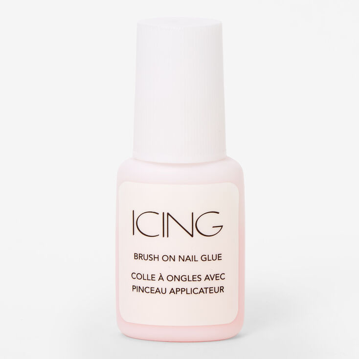 Pink Brush On Faux Nail Glue,