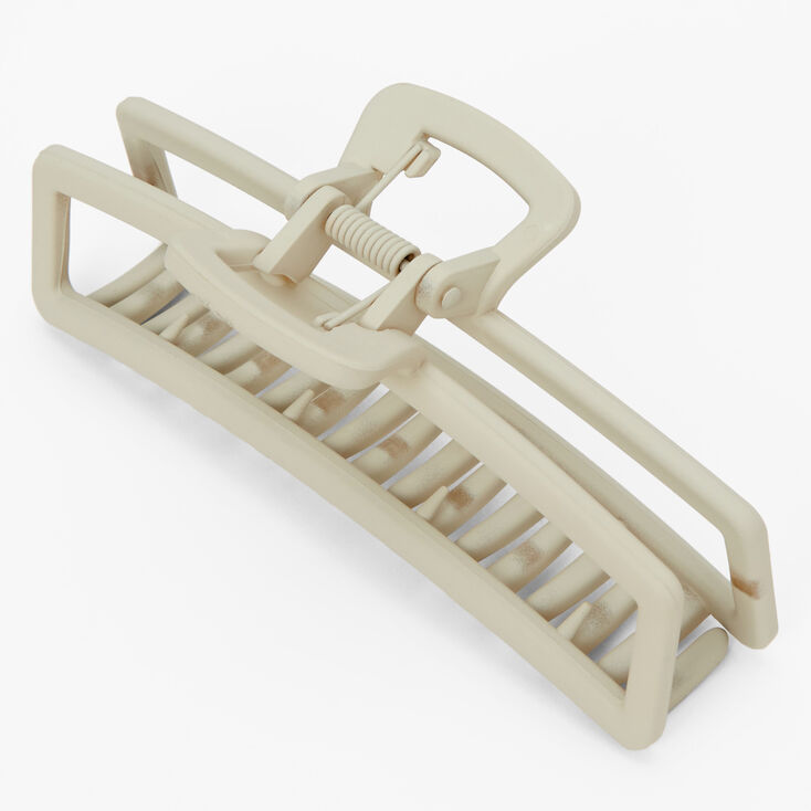Large Rectangle Hair Claw - Gray,