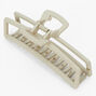 Large Rectangle Hair Claw - Gray,
