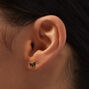 Sterling Silver Brown Crystal Ombr&eacute; Bear Stud Earrings,