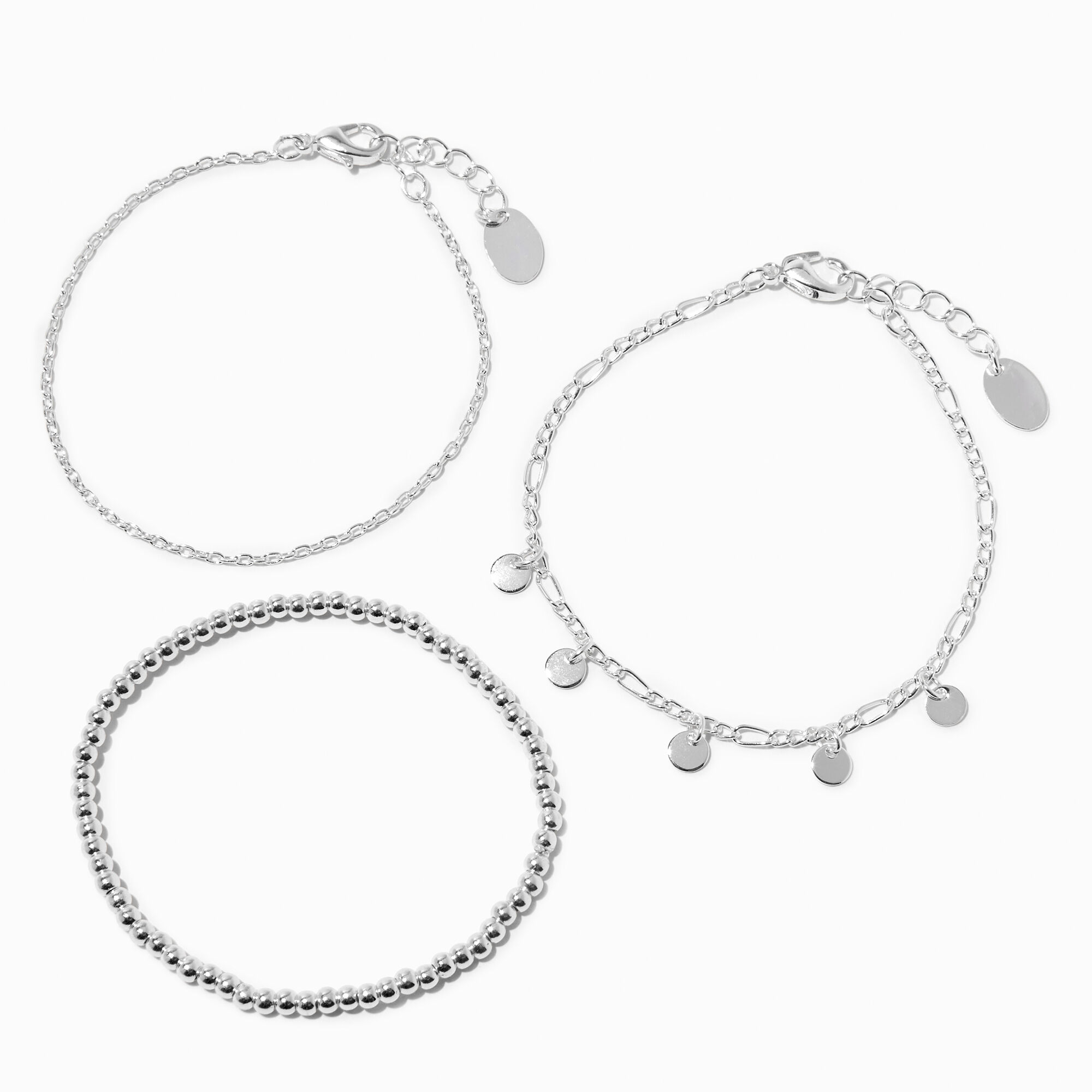 Silver Color Alloy Metal Charms for Bracelets 21 pcs per set
