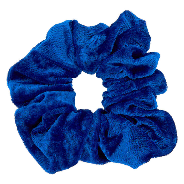 Large Velvet Scrunchie - Royal Blue,