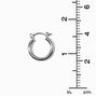 Silver-tone Crystal Stud &amp; Hoop Earring Stackables Set - 3 Pack,