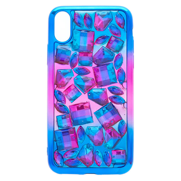 Purple Ombre Stone Phone Case - Fits iPhone X/XS,