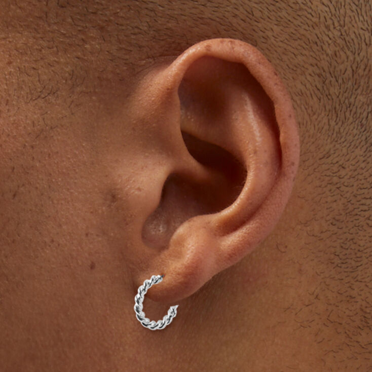 Silver-tone Mixed Shape Earrings Set- 9 Pack,