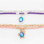 Mixed Metal Blue Turtle Multi Strand Chain Bracelet Set - 2 Pack,