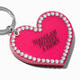 &quot;Too Glam to Give a Damn&quot; Heart Mirror Keychain,