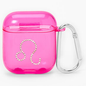Pink Leo Zodiac Earbud Case Cover - Compatible with Apple AirPods&reg;,