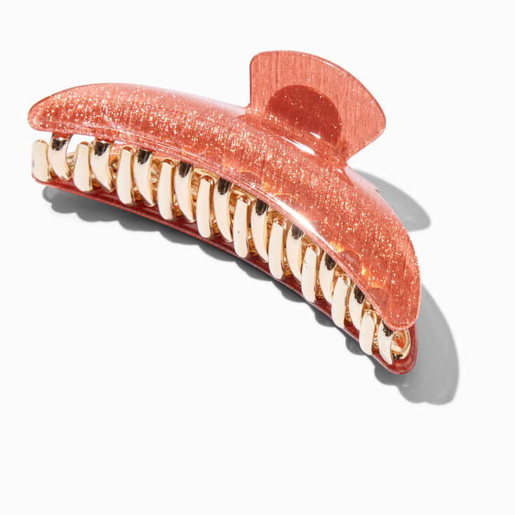 Melon Glitter Large Hair Claw,