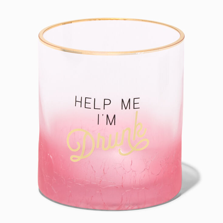 Help Me I&#39;m Drunk Pink Frost Cocktail Glass,
