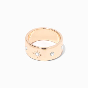 Gold Celestial Tube Ring,