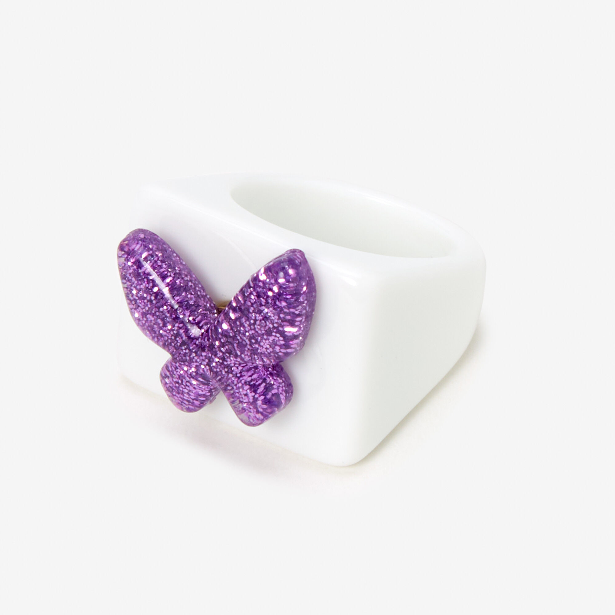 Purple Butterfly Fidget Resin Ring Icing US