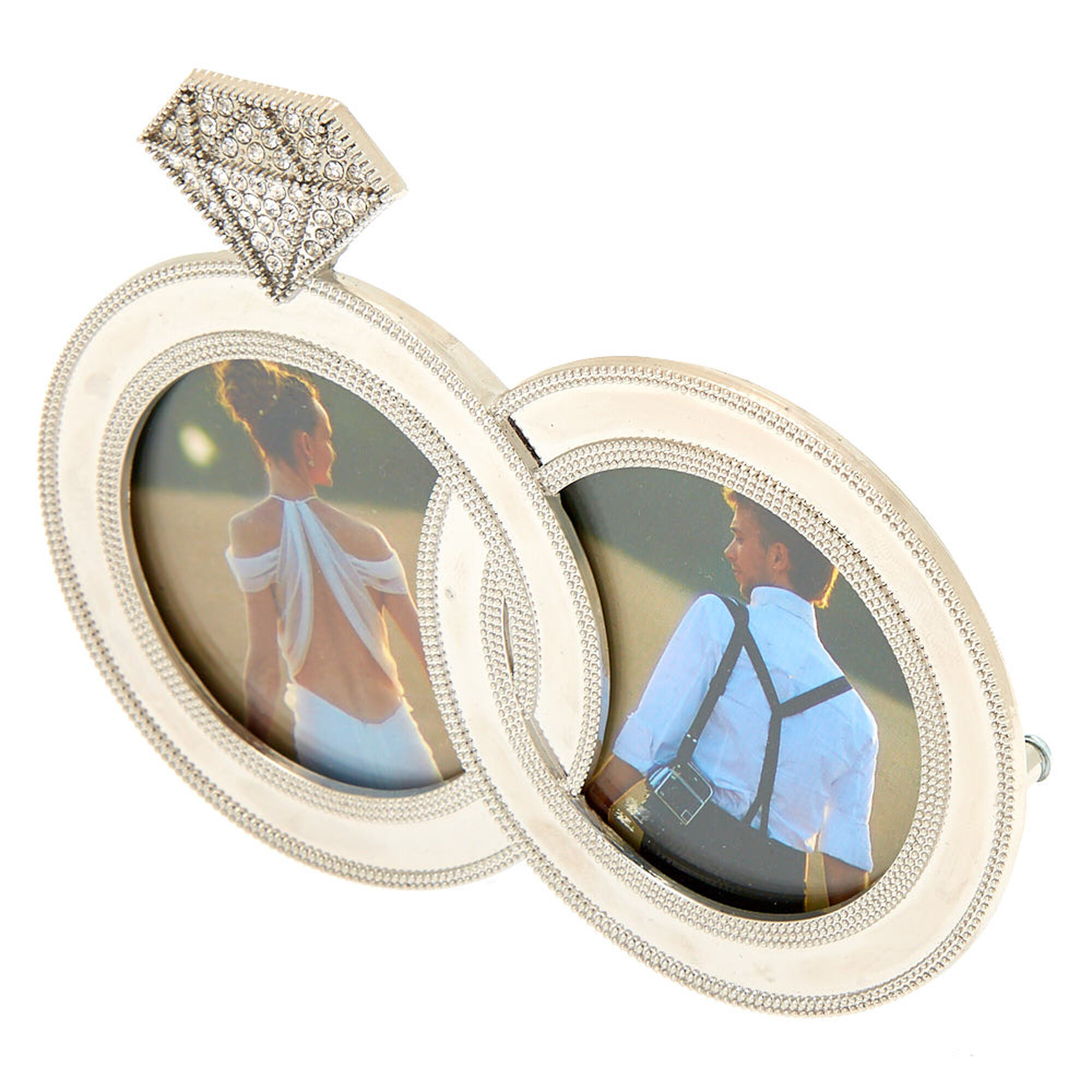 Silver Intertwined Wedding Rings Double Photo Frame Icing Us Silver Intertwined Wedding Rings Double Photo Frame