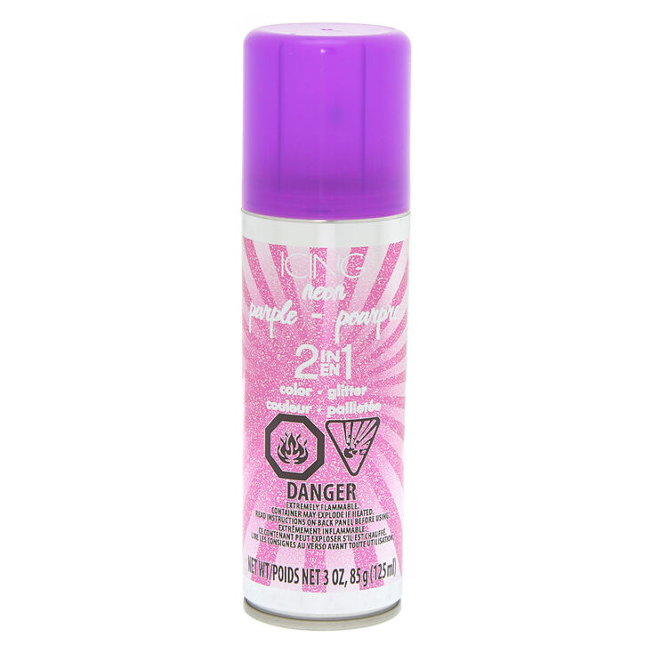 Neon Glitter 2 in 1 Temporary Hair Color - Purple,