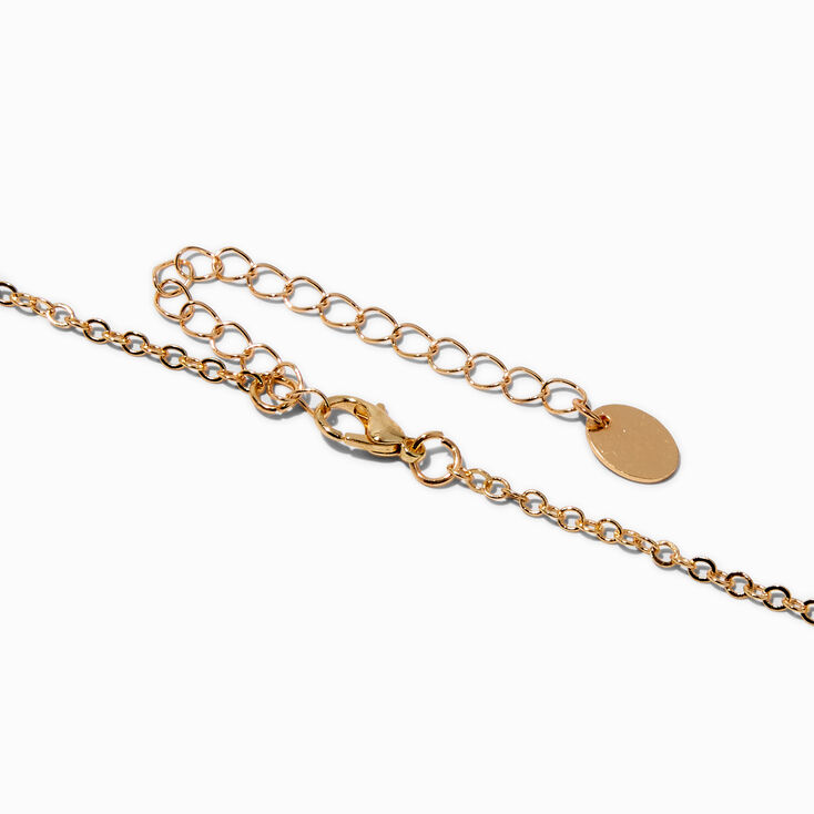 Gold-tone Tortoiseshell Orbit Long Necklace ,