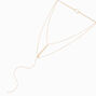 Gold O-Ring Y-Neck Multi-Strand Choker Necklace,