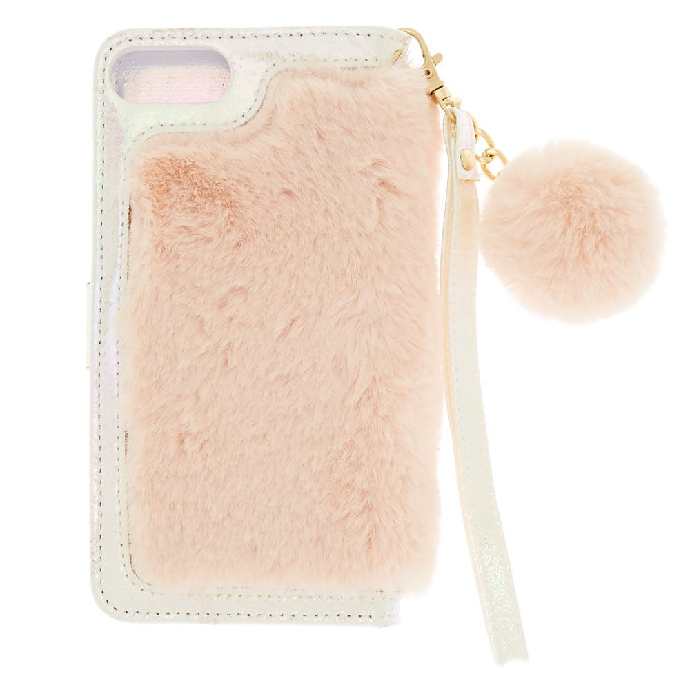 Blush Faux Fur Folio Phone Case Fits iPhone 678 Plus Blush Faux Fur Folio Phone Case Fits iPhone 678 Plus
