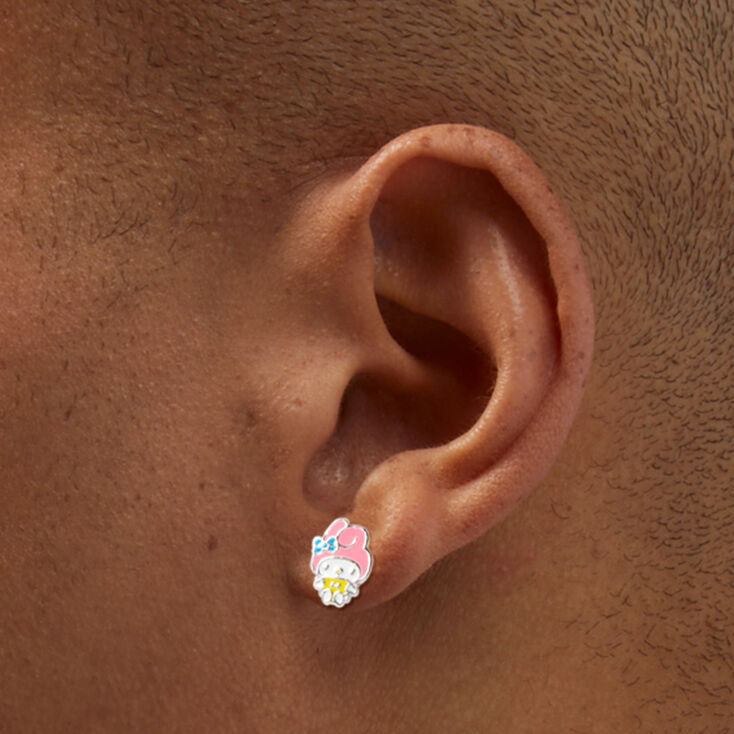 Sterling Silver Hello Kitty&reg; and Friends My Melody&trade; Enamel Stud Earrings,