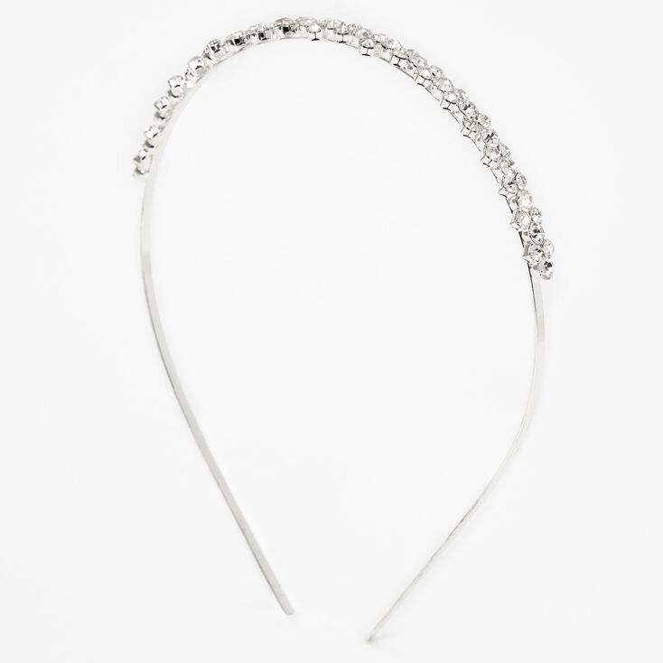 Silver Mixed Rhinestone Headband,