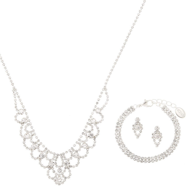 Silver Rhinestone Princess Jewelry Set &#40;3 Pack&#41;,