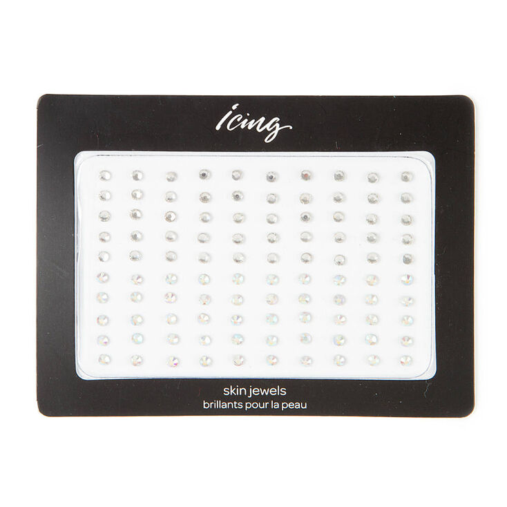 Icing Clear & Iridescent Crystal Skin Gems Set of 100,